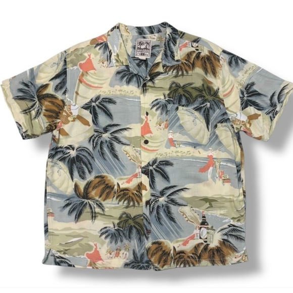 STEVE & BARRY’S Classic Hawaiian Casual Button Front Shirt VINTAGE - Picture 1 of 5